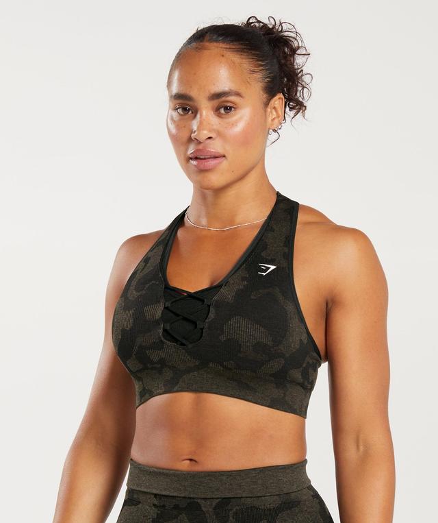 Adapt Camo Seamless Ribbed Sports Bra Product Image