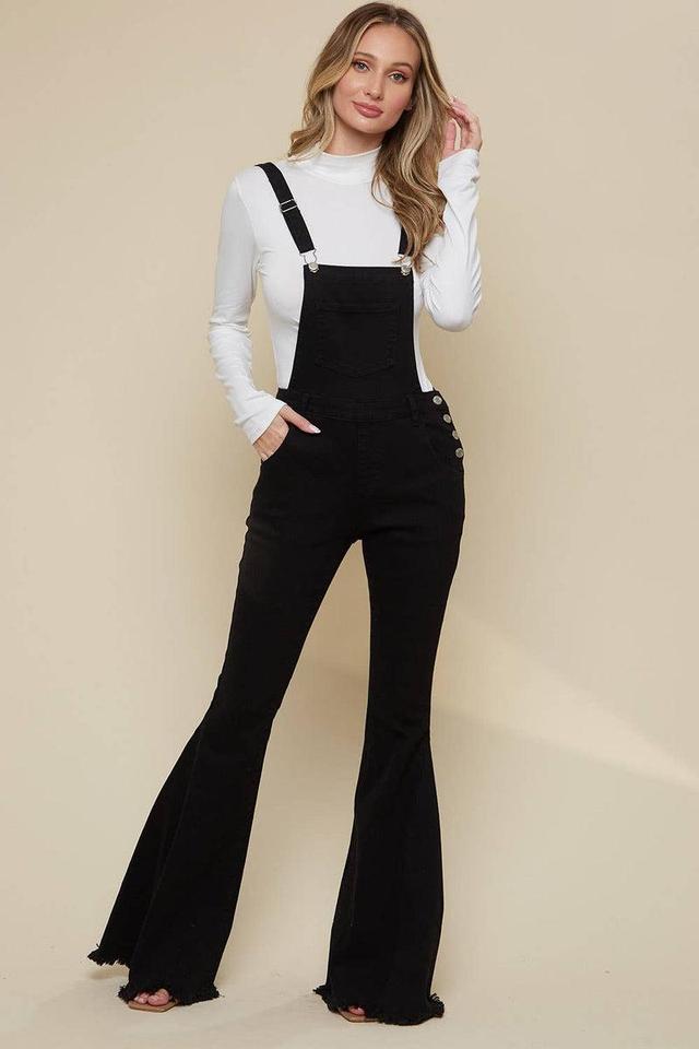 Bell Bottom Denim Overalls Product Image