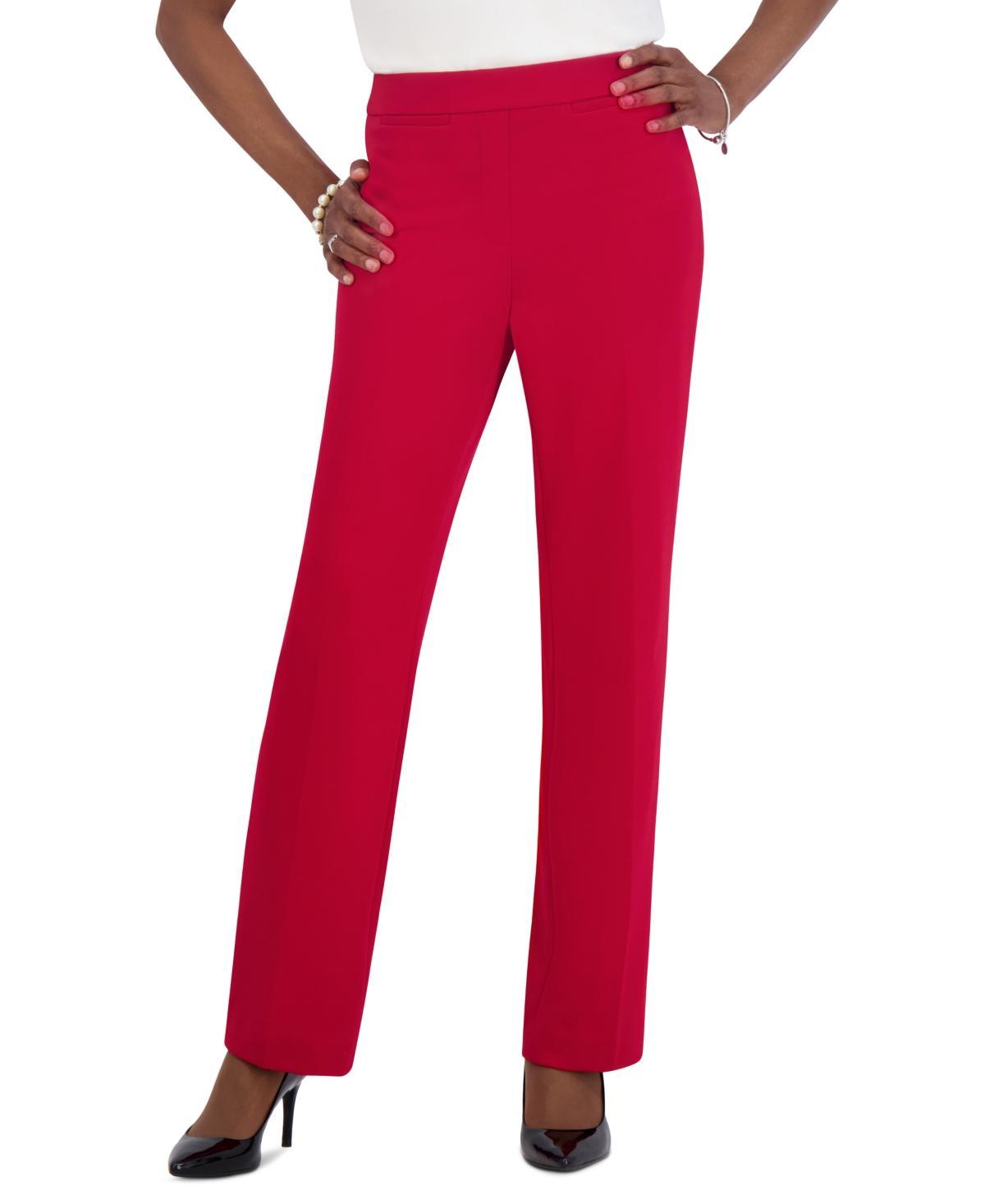 Kasper Pull-On Welt-Pocket Straight-Leg Pants, Womens & Plus Size Product Image