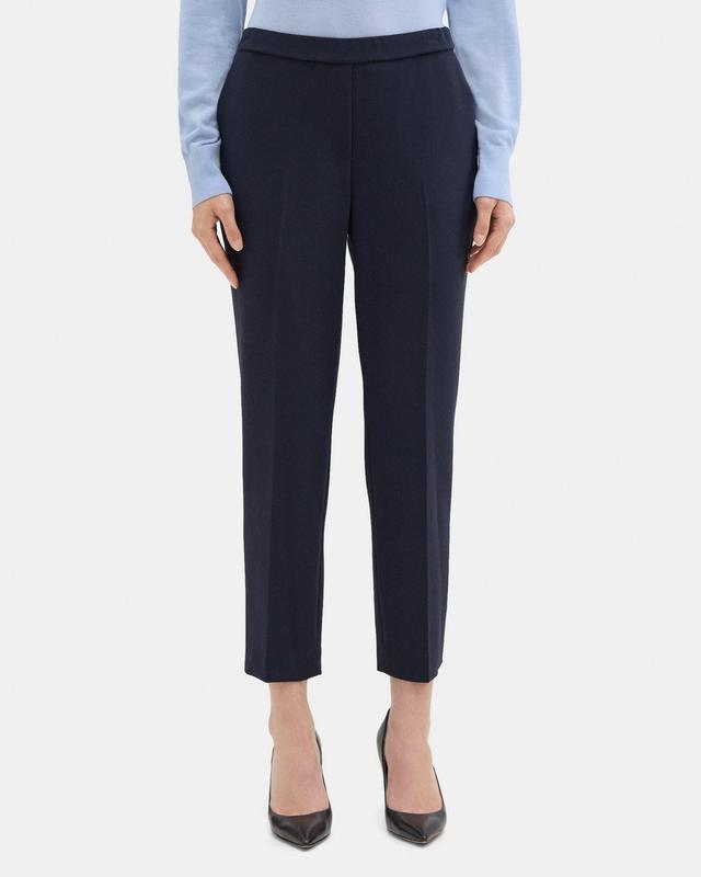 Cropped Slim Pull-On Pant in Crepe Product Image