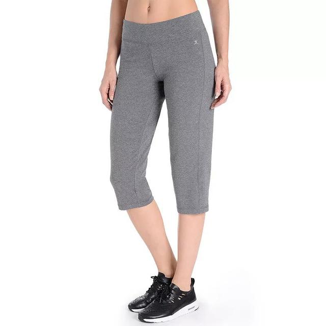 Womens Danskin High-Waist Yoga Capris Grey Gray Heather Product Image