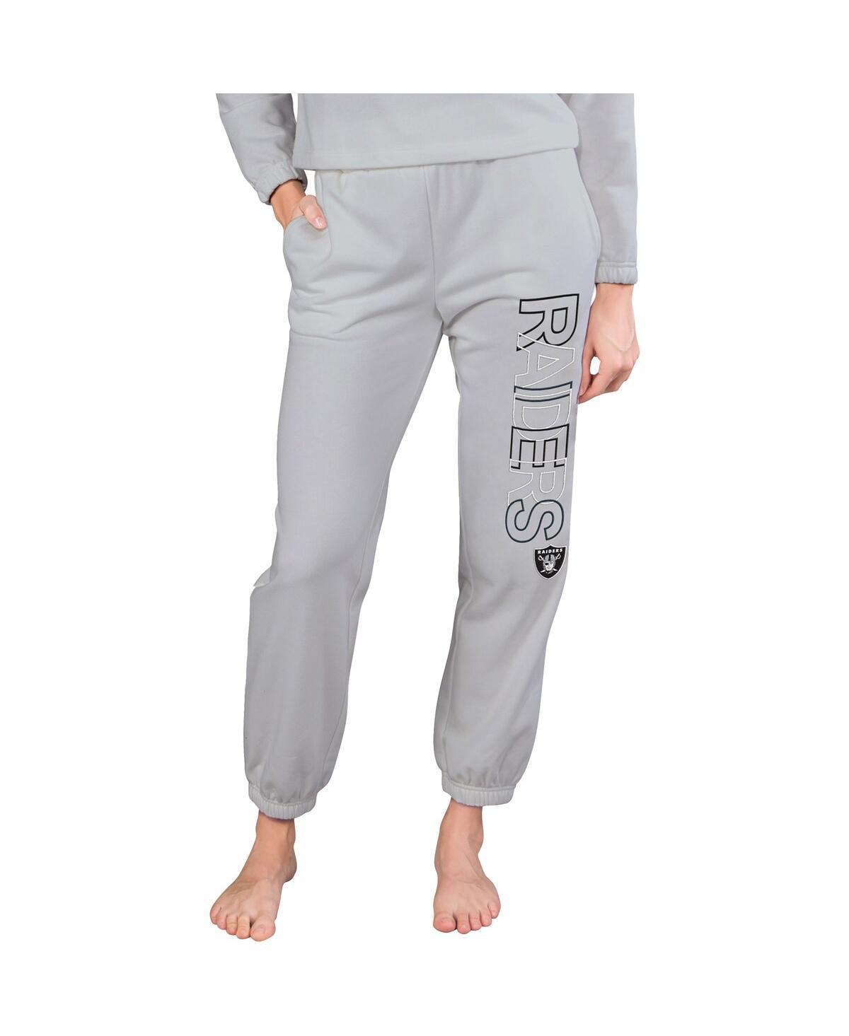 Womens Concepts Sport Gray Las Vegas Raiders Sunray French Terry Pants Product Image