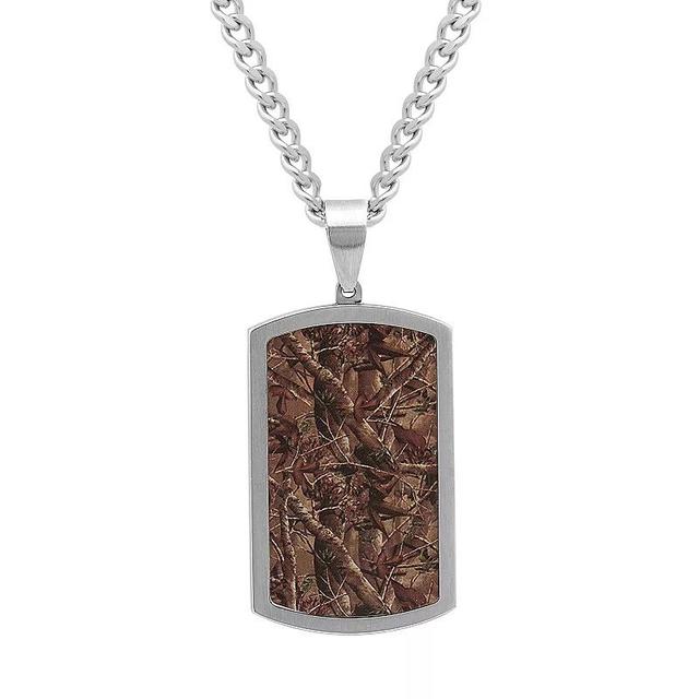 Mens Stainless Steel Camouflage Dog Tag Necklace Multicolor Product Image