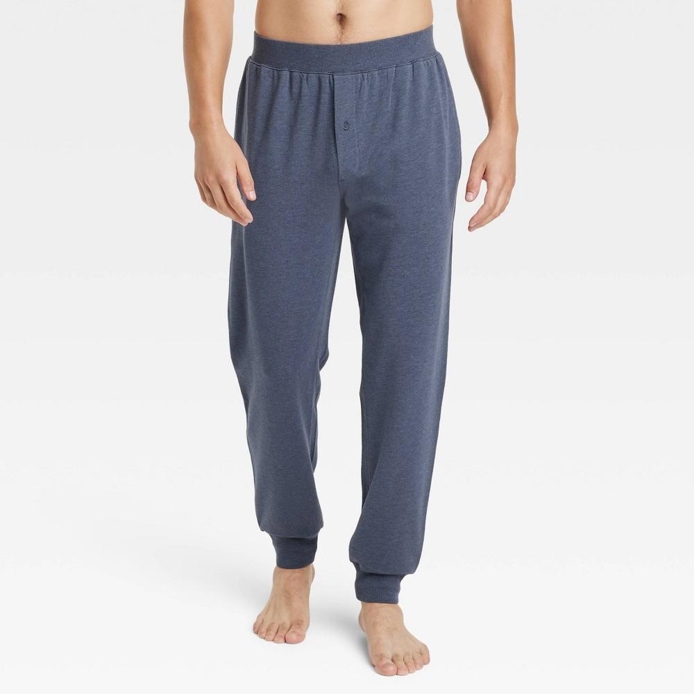 Mens Big & Tall Cotton Modal Knit Jogger Pajama Pants - Goodfellow & Co Black LT Product Image