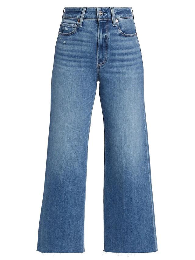 PAIGE Anessa Raw Hem Wide Leg Jeans Product Image