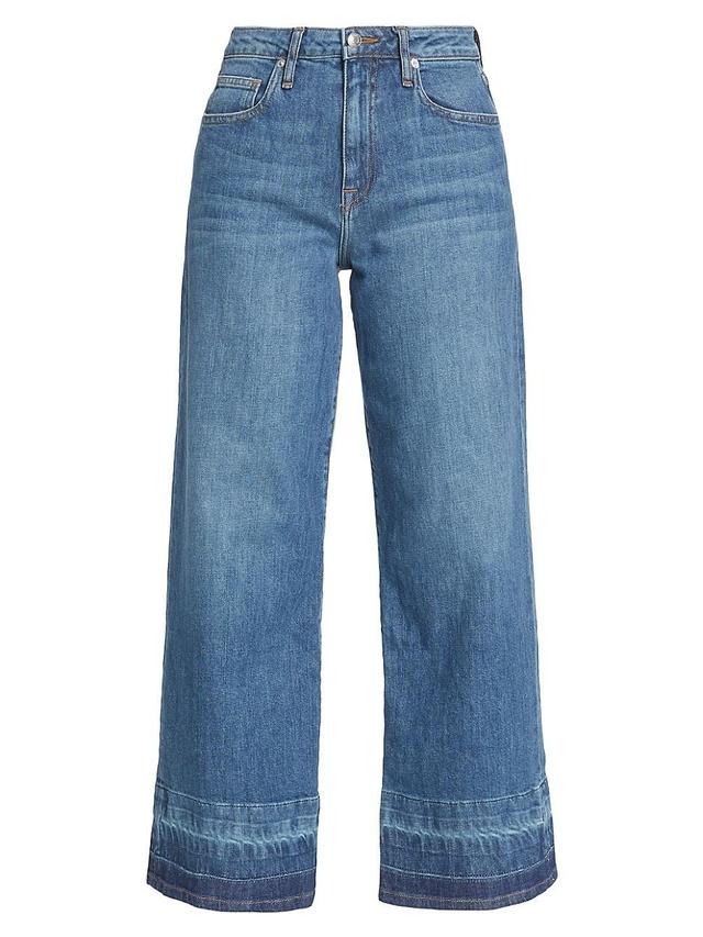 Womens Jude Mid-Rise Wide-Leg Crop Jeans Product Image