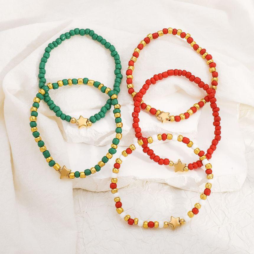 Set of 5: Star Beaded Bracelet Product Image