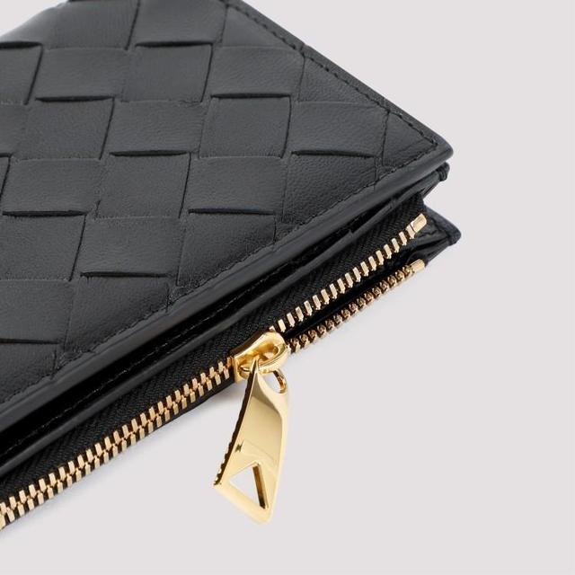 Bi-fold Wallet With Zip In Black Product Image