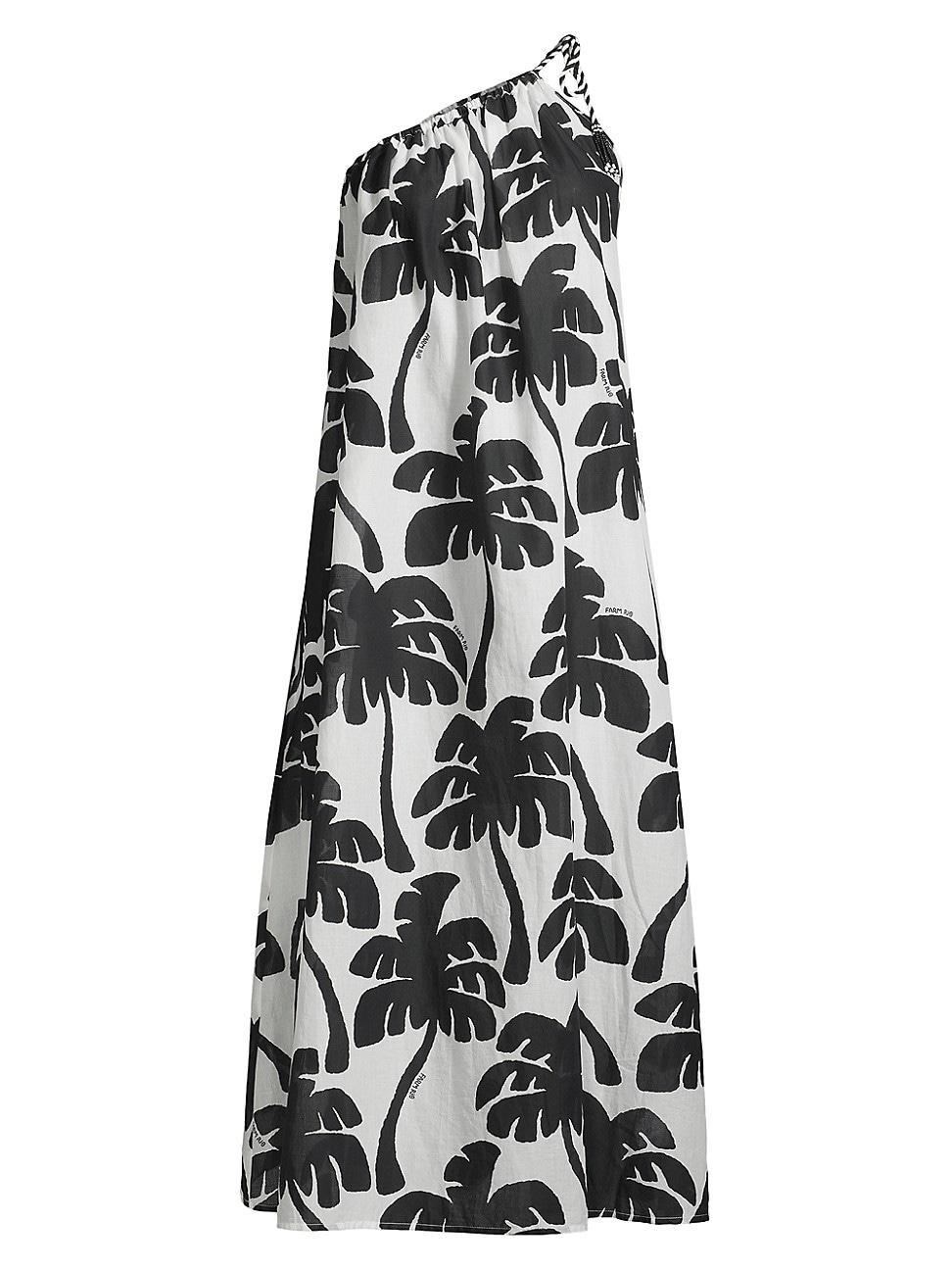 Womens Coconut Printed Cotton Cover-Up Midi-Dress Product Image