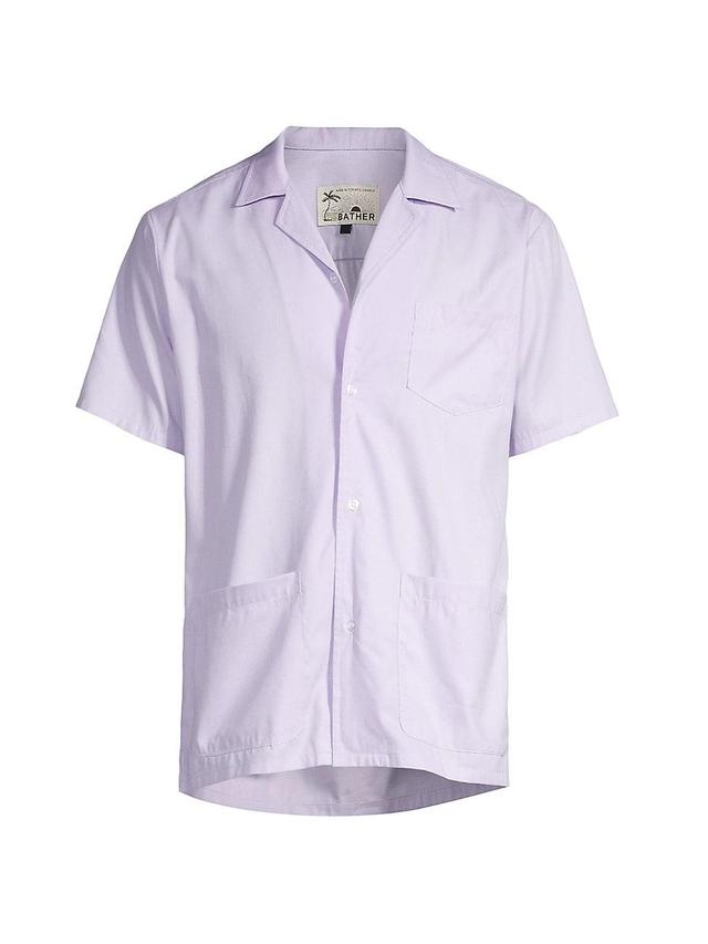 Mens Solid Camp Shirt Product Image