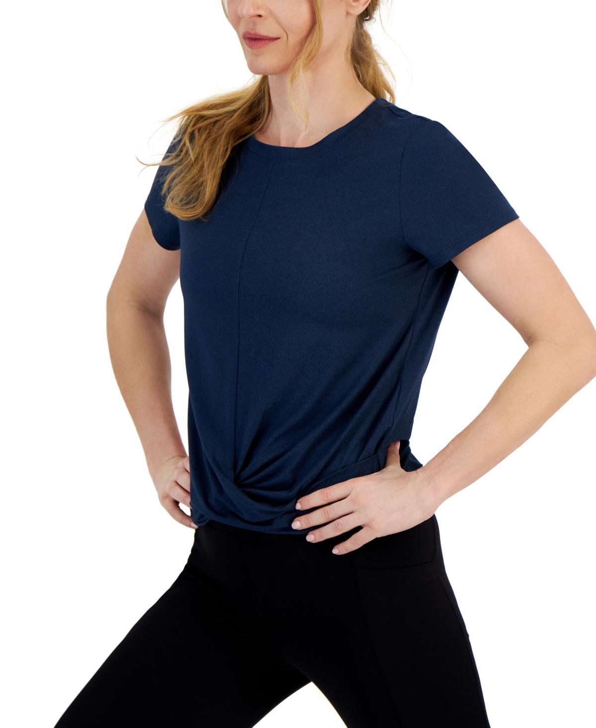 Women's Twist-Front Performance T-Shirt, Created for Macy's Product Image