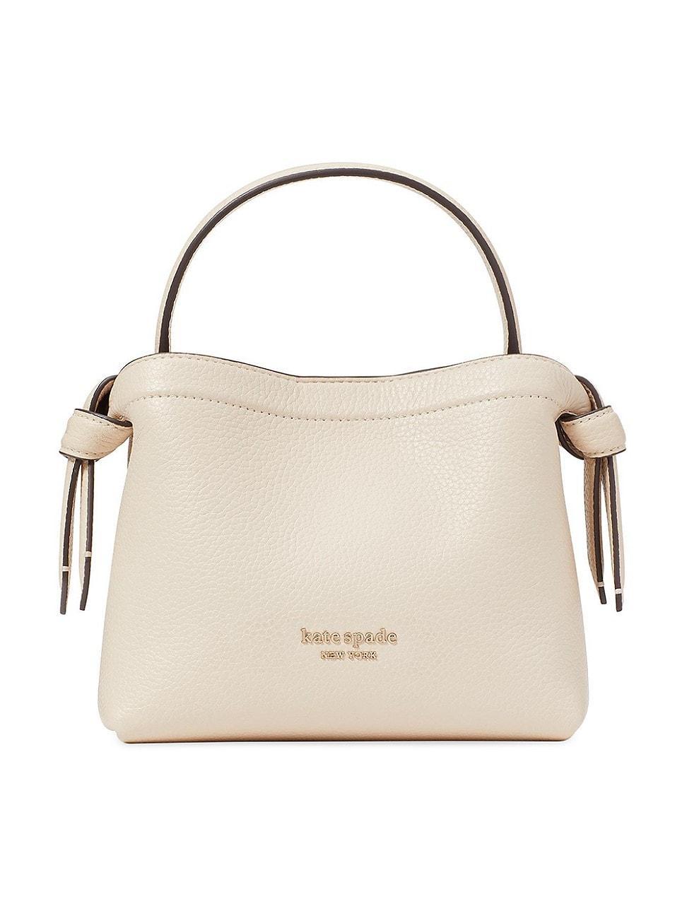 Womens Knott Mini Pebbled Leather Top Handle Bag Product Image