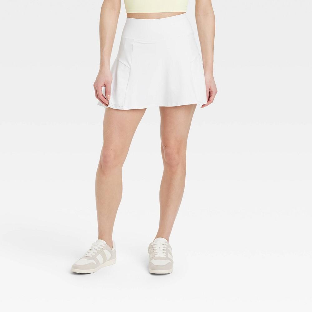 Womens Knit Mesh Skort - All In Motion White Product Image