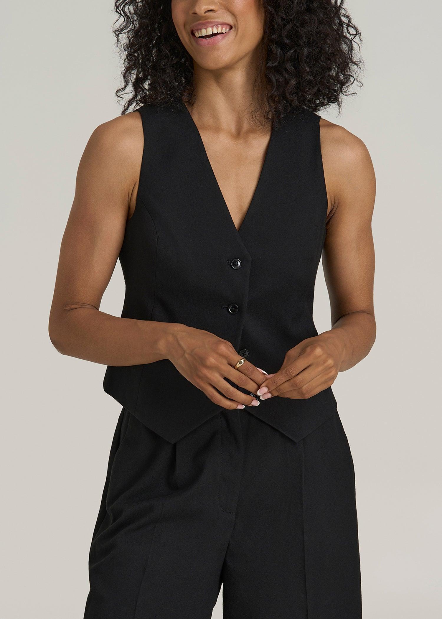 Tailored Tall Women's Vest in Black Female Product Image