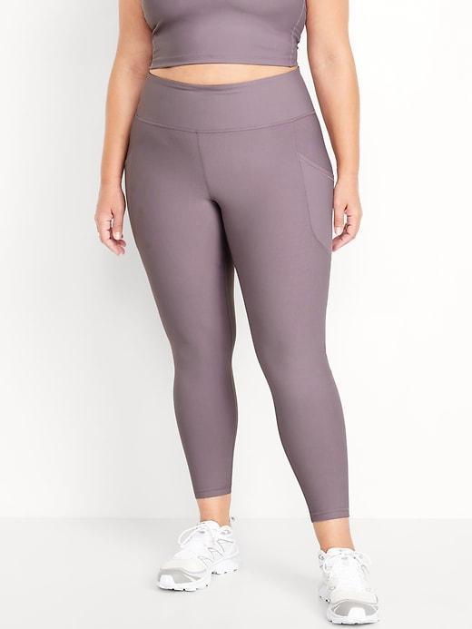 High-Waisted PowerSoft Ribbed Leggings Product Image