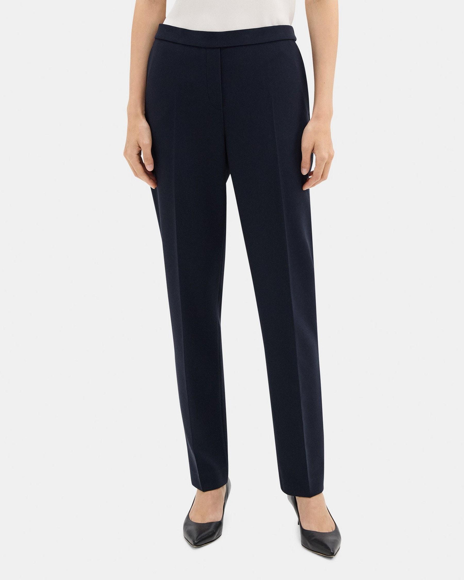 Slim Cropped Pull-On Pant in Crepe product image