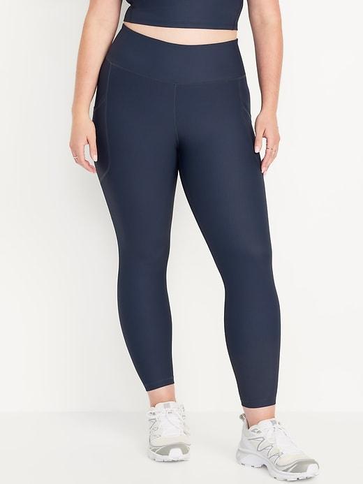 High-Waisted PowerSoft Ribbed Leggings Product Image