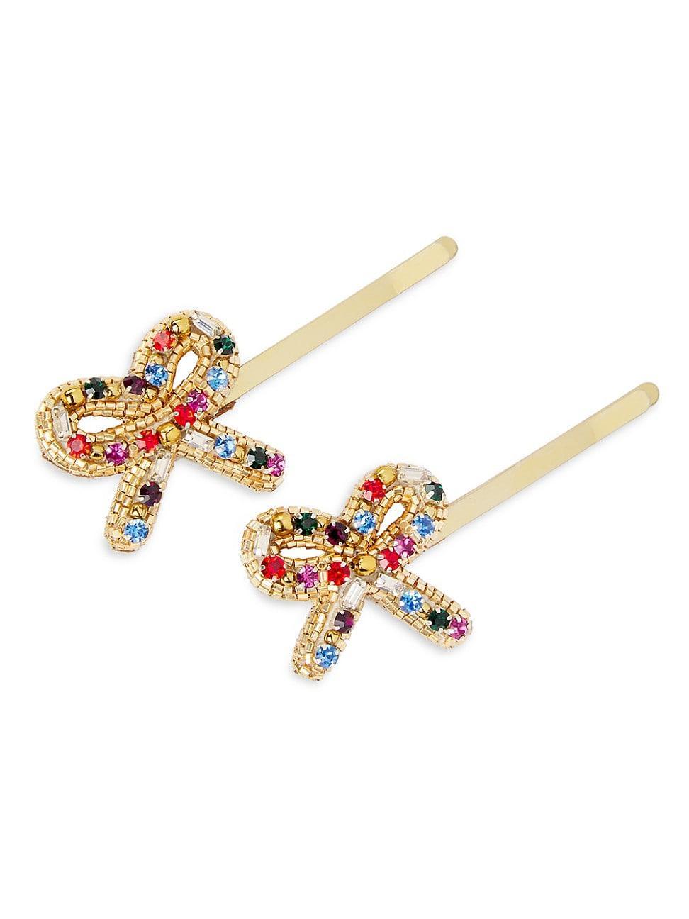 Womens Elsa 2-Piece Bow Bobby Pin Set Product Image