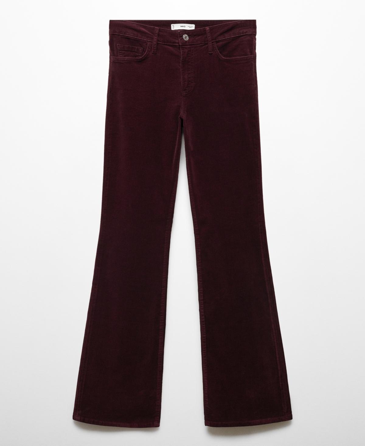 MANGO Corduroy Flare Leg Pants Product Image