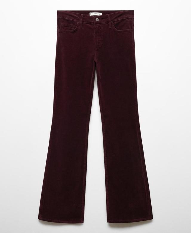 MANGO Corduroy Flare Leg Pants Product Image