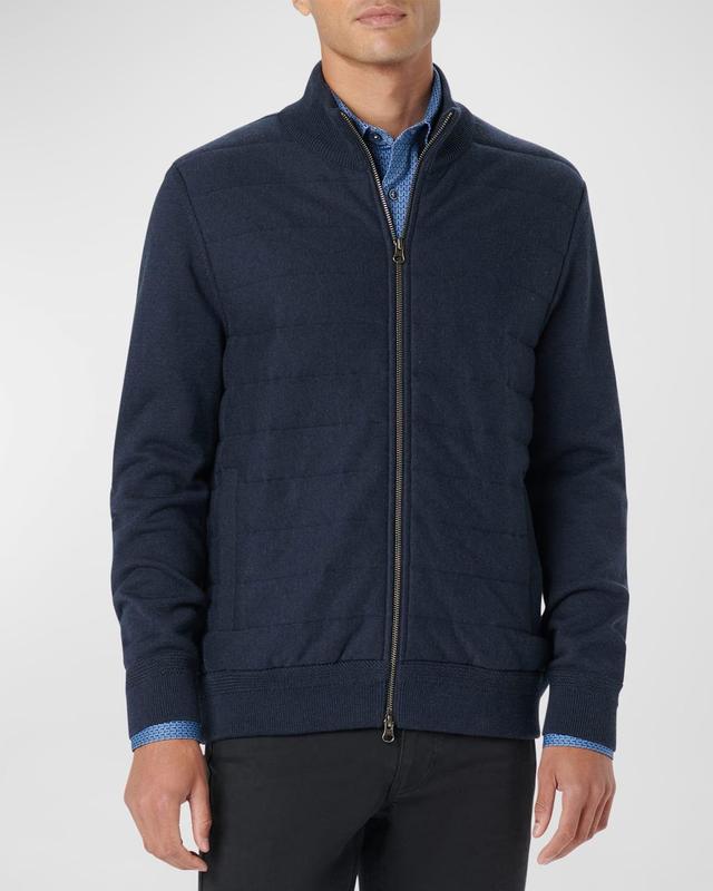 Bugatchi Front Quilt Zip Cardigan Product Image