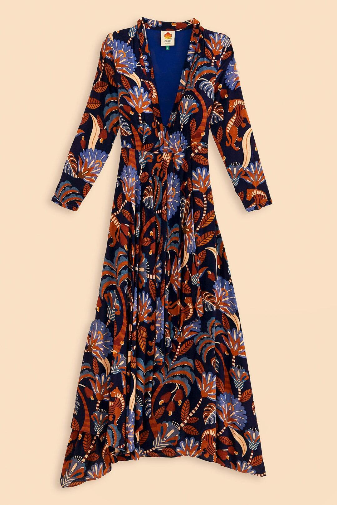 Blue Nature Beauty Long Sleeve Maxi Dress Product Image