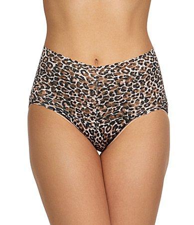 Retro Leopard-Print Lace Briefs Product Image