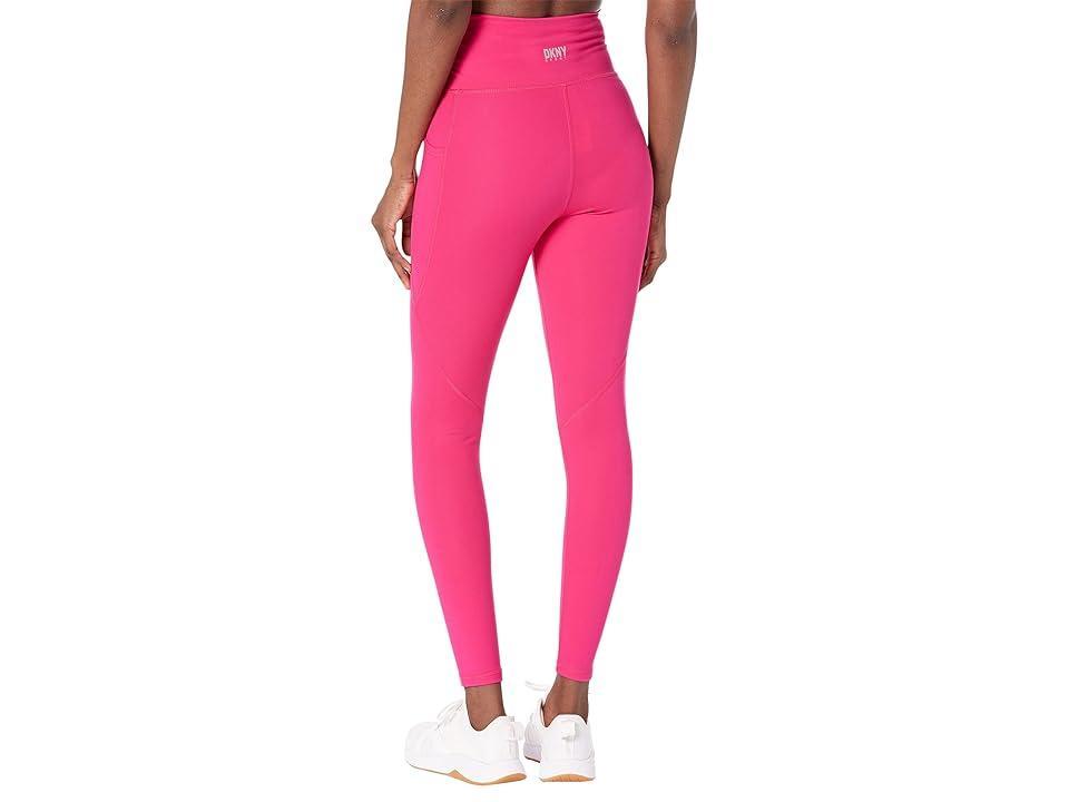 DKNY Womens Slim Shape Crossover Leggings Product Image