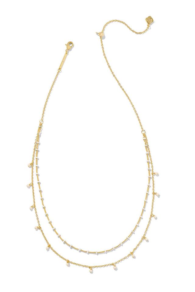 Eve Multi Strand Necklace White Mix Gold Product Image