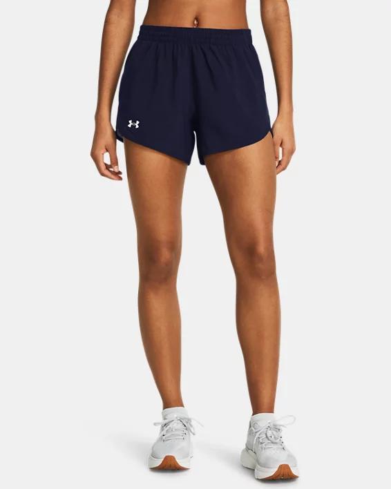 Womens Under Armour Fly-By Shorts Green Green Product Image