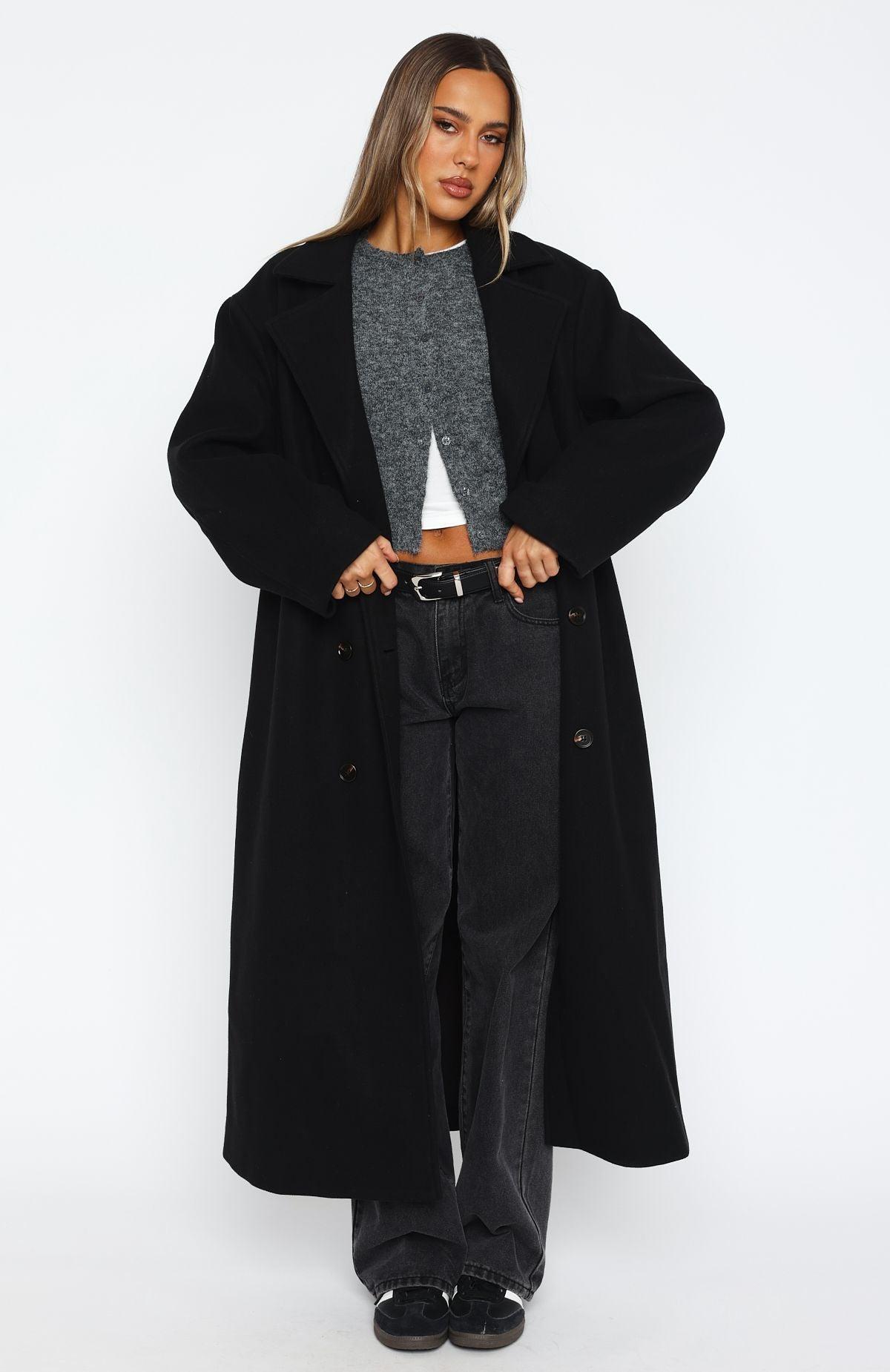 Modern Edge Oversized Coat Black Product Image