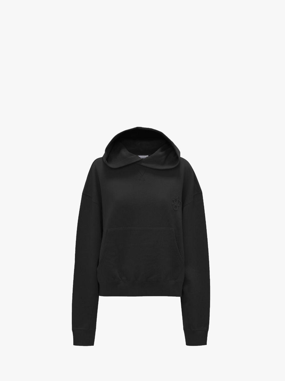 HOODIE WITH ANCHOR LOGO in black | JW Anderson US  Product Image