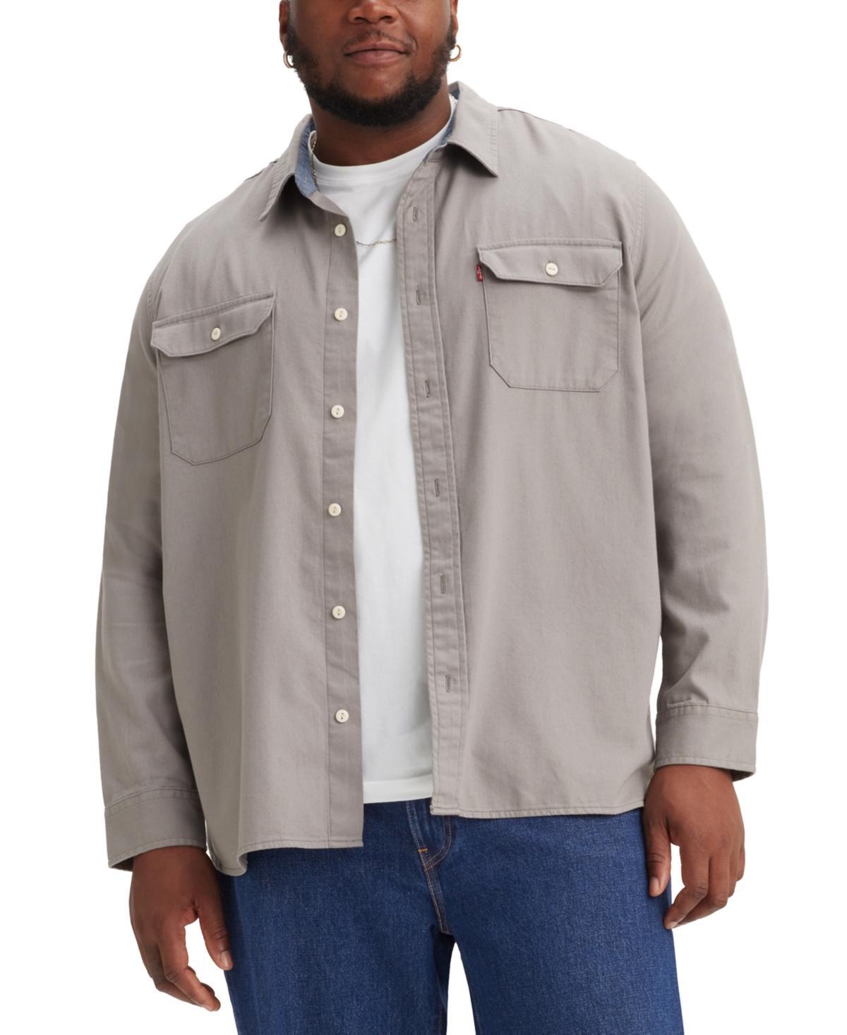 Levis Mens Big & Tall Relaxed Fit Button-Front Worker Shirt Product Image