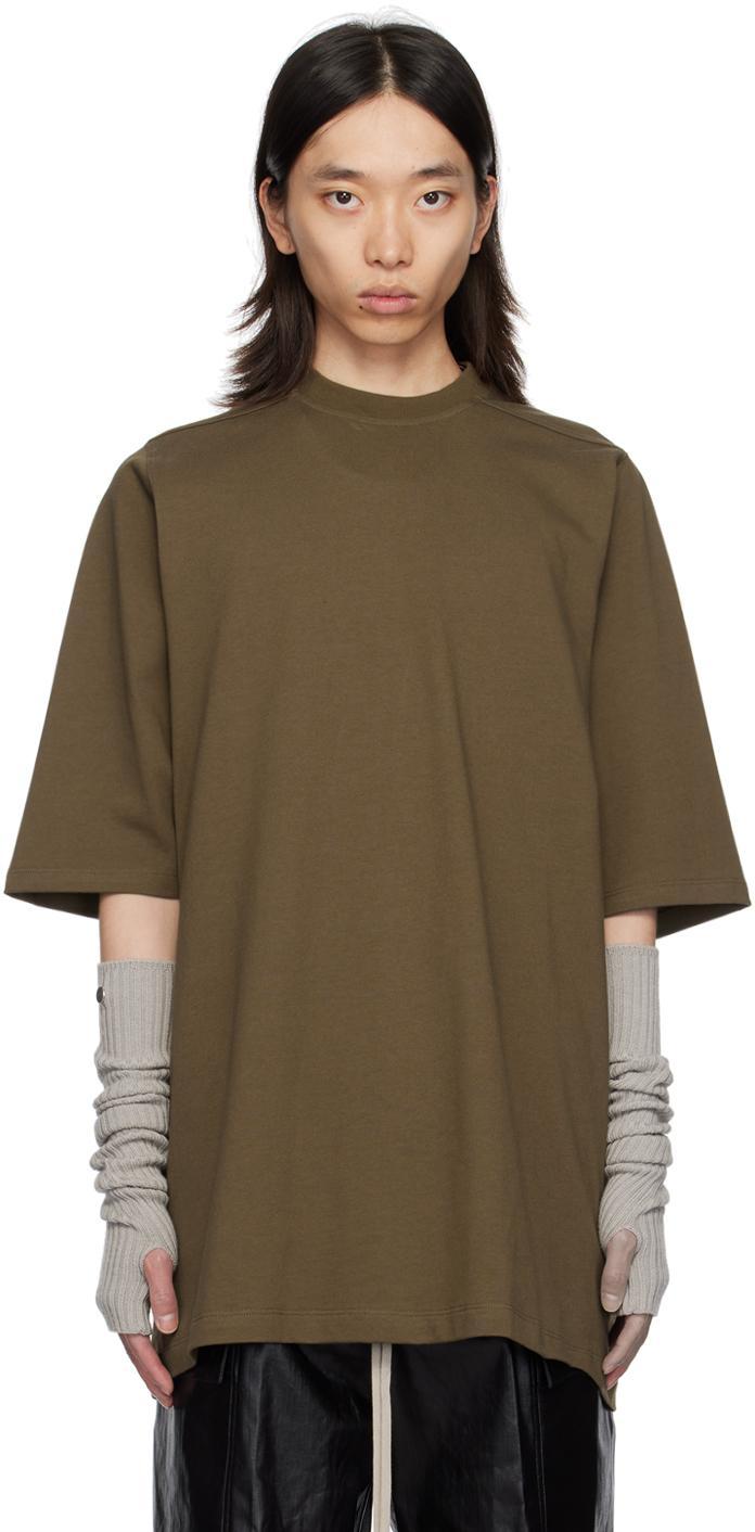 RICK OWENS Khaki Porterville Jumbo T-shirt In 35 Bean Product Image