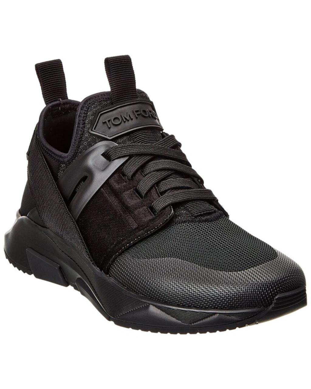 Suede-trim Sneaker In Black Product Image