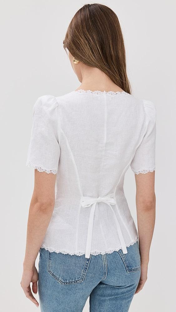 Reformation Anabella Linen Top | Shopbop Product Image