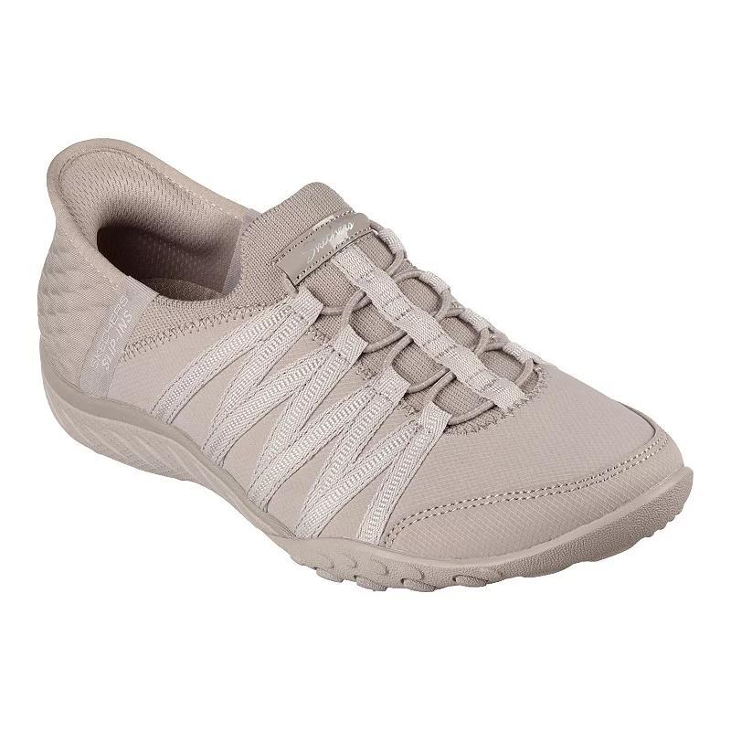 Skechers Hands Free Slip-ins Relaxed Fit Breathe Easy Roll With Me Womens Shoes Brown Product Image