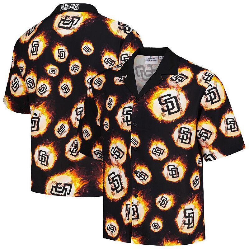 Mens San Diego Padres Flame Fireball Button-Up Shirt Product Image