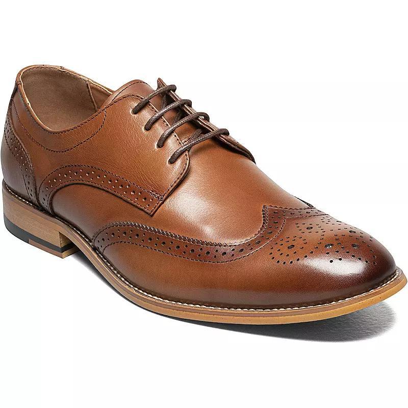 Stacy Adams David Mens Leather Wingtip Oxford Shoes Red Product Image