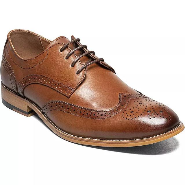 Stacy Adams David Mens Leather Wingtip Oxford Shoes Red Product Image