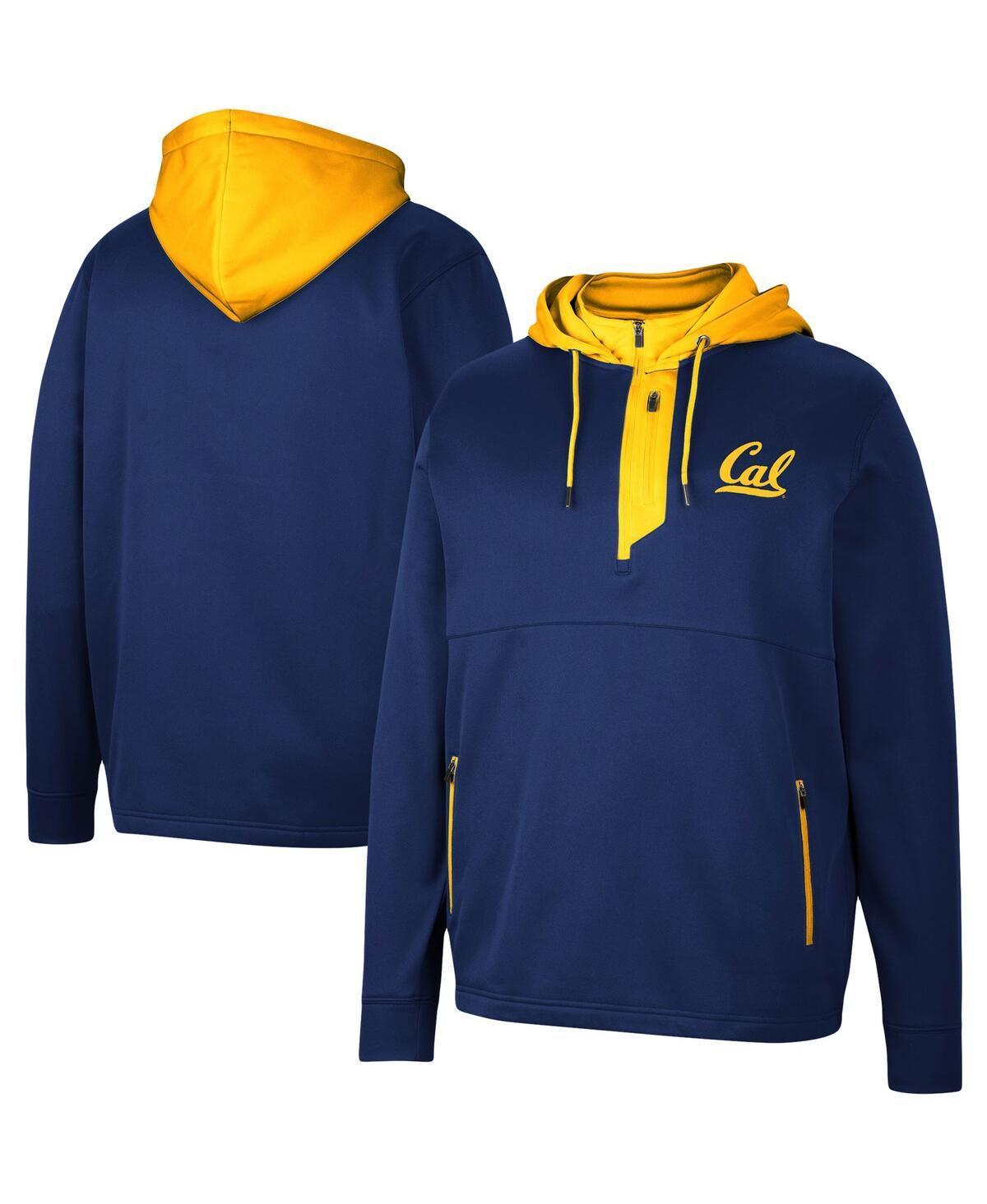 Mens Colosseum Navy Cal Bears Luge 3.0 Quarter-Zip Hoodie Product Image