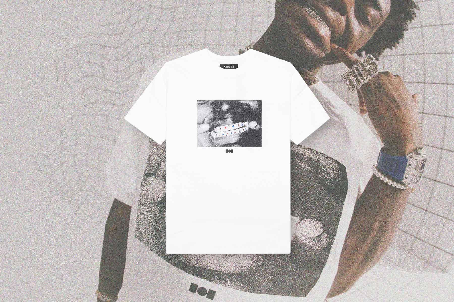 Nahmias x Kodak Black Grillz T-Shirt - White Male Product Image