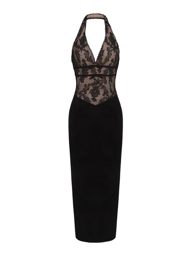 Matilda Velvet Dress (Black) Product Image