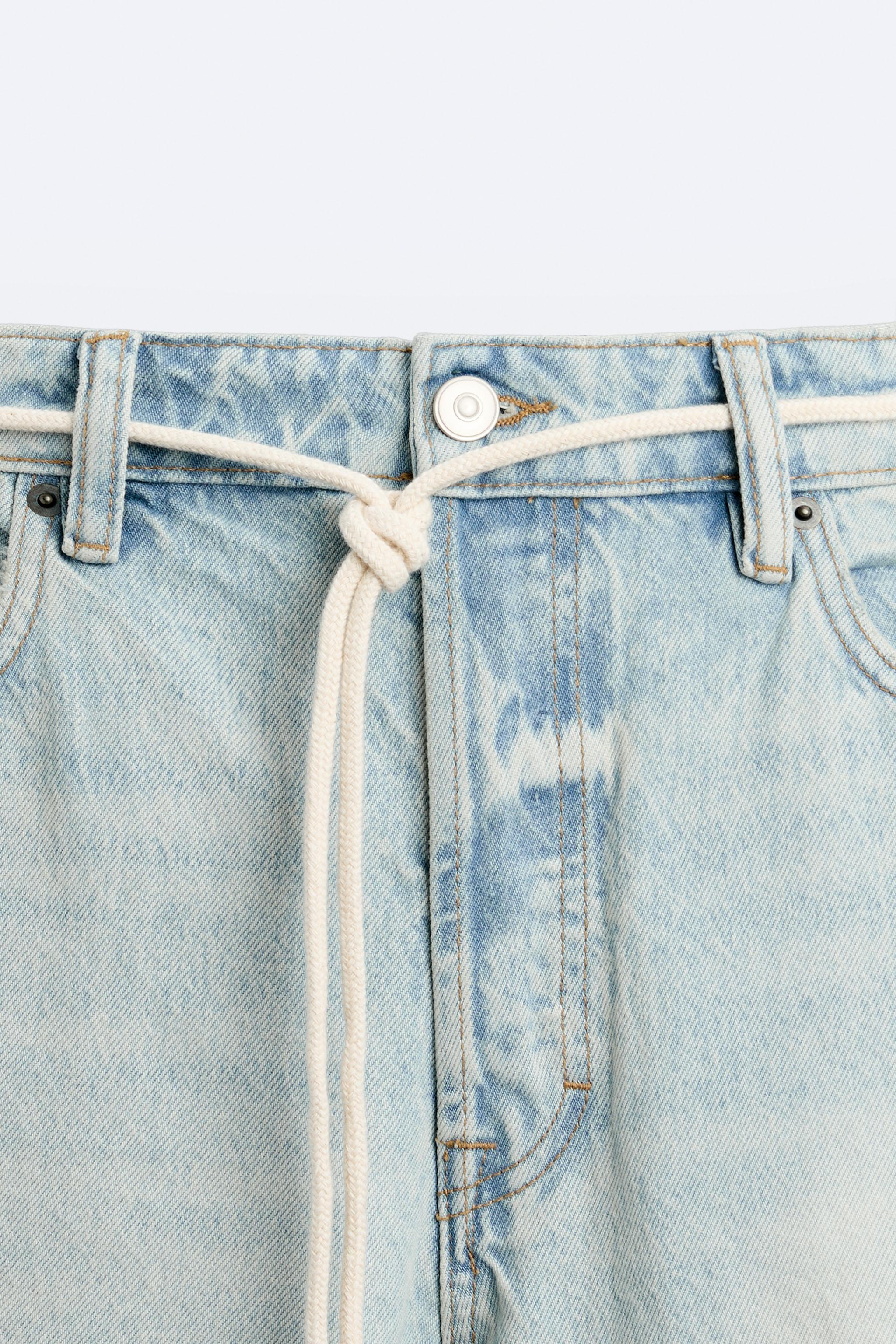 BELTED DENIM SHORTS Product Image