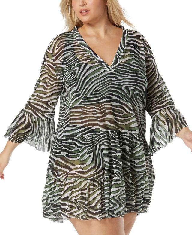 Coco Reef Womens Printed Enchant Tiered Swim Dress Cover-Up Product Image