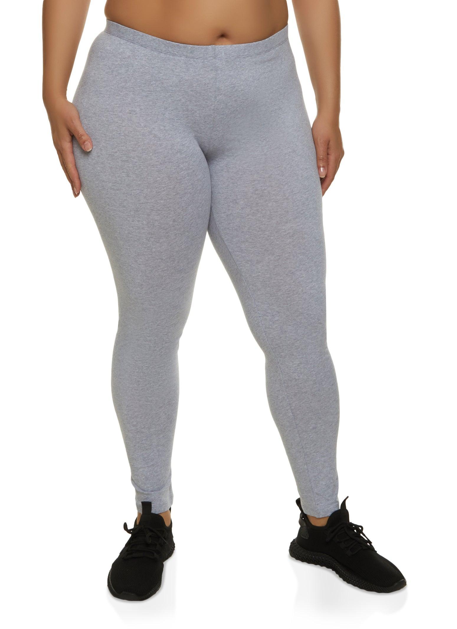 Womens Plus Size Basic High Waist Leggings Product Image