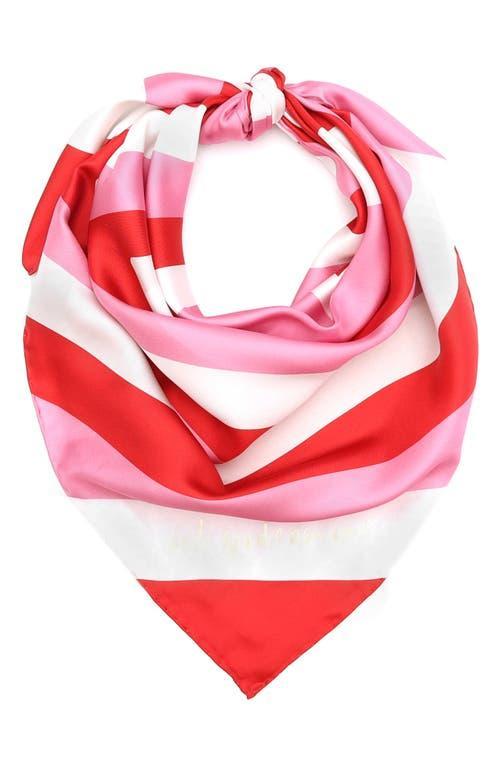 Kate Spade New York oversize heart square silk scarf Product Image