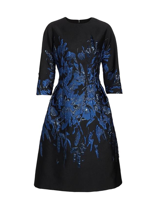 Womens Floral Jacquard Cocktail Dress Product Image