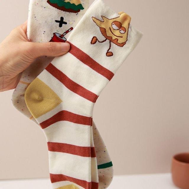 Food Print Crew Socks Set Product Image