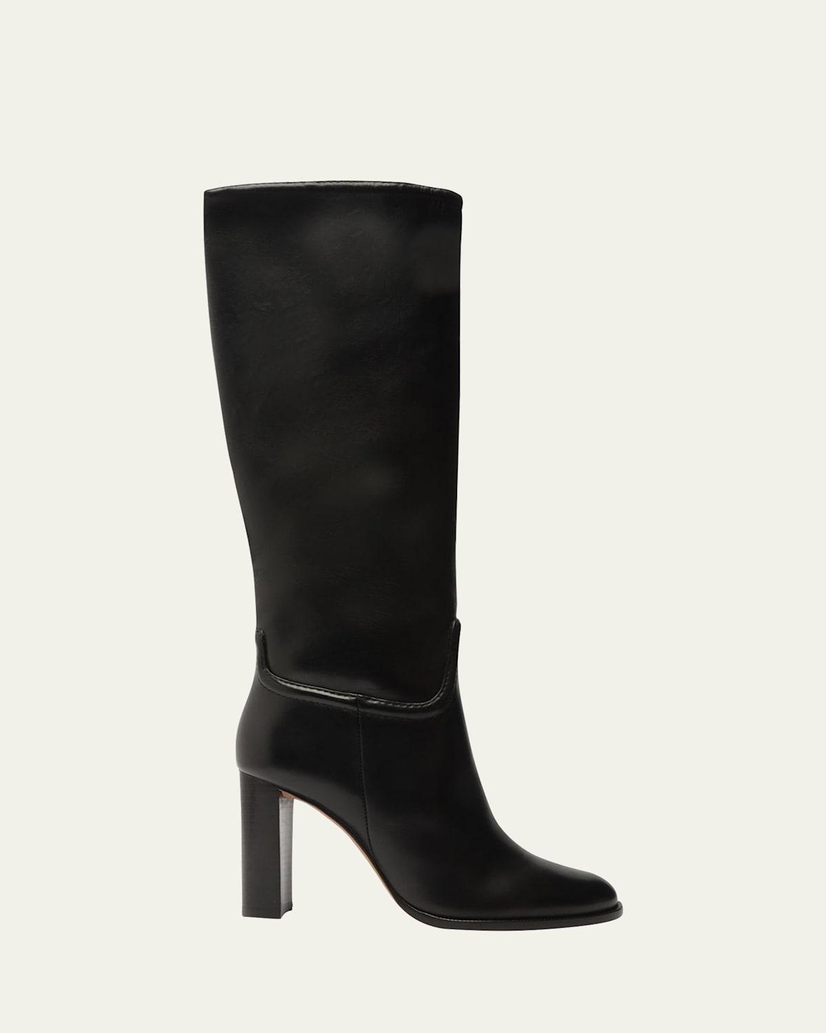 Womens Lauren 90MM Leather Boots Product Image